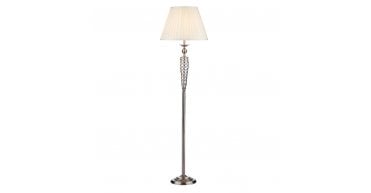Siam Floor Lamp Satin Chrome With Shade (Multipack)