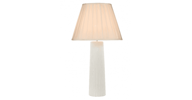 Där Lighting Siam White Cotton Mix Tapered Drum Shade 45cm