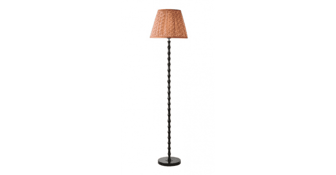 Där Lighting Siyanda Floor Lamp Black With Shade