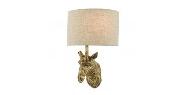 Sophie Giraffe Wall Light Gold With Shade