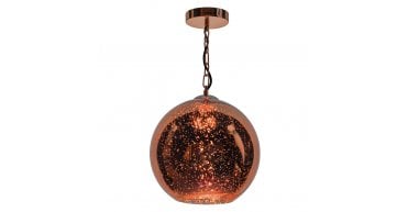 Speckle Pendant Copper Glass and Polished Copper