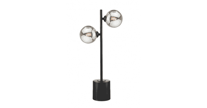 Där Lighting Spiral 2 Light Table Lamp Matt Black Fitting Only