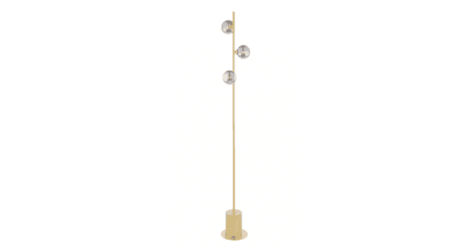 Där Lighting Spiral 3 Light Floor Lamp Matt Gold Base Only