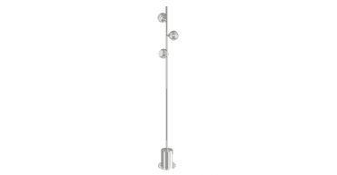 Spiral 3 Light Floor Lamp Polished Chrome Base Only