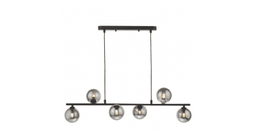 Spiral 6 Light Bar Pendant Matt Black Fitting Only