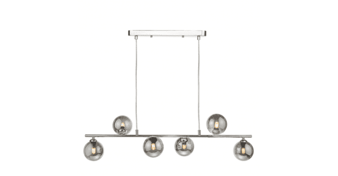 Där Lighting Spiral 6 Light Bar Pendant Polished Chrome Fitting Only