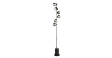 Spiral 6 Light Floor Lamp Matt Black Fitting Only