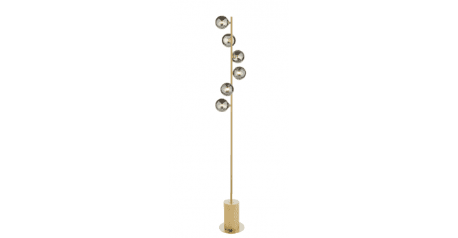 Där Lighting Spiral 6 Light Floor Lamp Matt Gold Base Only
