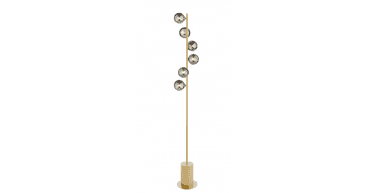 Spiral 6 Light Floor Lamp Matt Gold Base Only