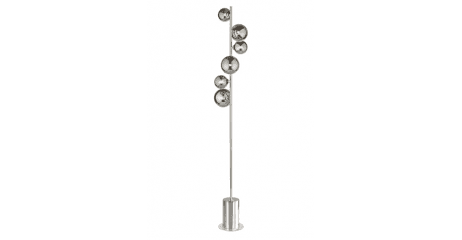 Där Lighting Spiral 6 Light Floor Lamp Polished Chrome
