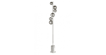 Spiral 6 Light Floor Lamp Polished Chrome