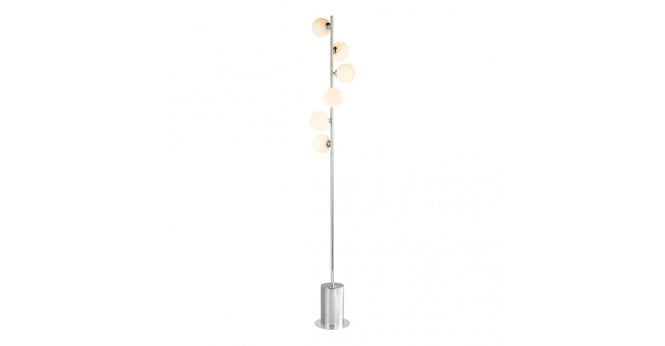 Där Lighting Spiral 6 Light Floor Lamp Polished Chrome With Opal Glass