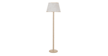 Spool Floor Lamp Cream With Shade