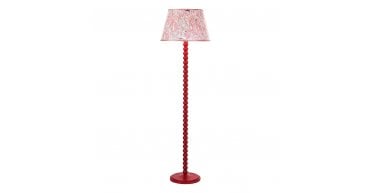 Spool Floor Lamp Gloss Red Base Only