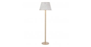 Spool Floor Lamp Gloss Taupe Base Only