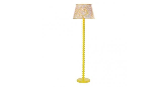 Där Lighting Spool Floor Lamp Gloss Yellow Base Only