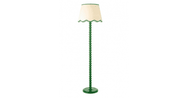Spool Floor Lamp Green With Shade