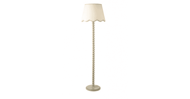 Där Lighting Spool Floor Lamp Taupe With Shade