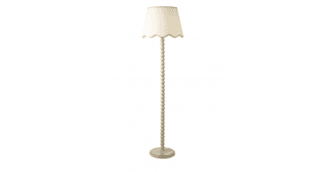 Spool Floor Lamp Taupe With Shade