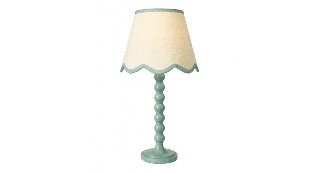 Där Lighting Spool Table Lamp Blue With Shade