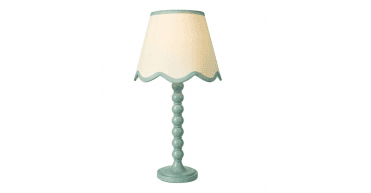 Spool Table Lamp Blue With Shade