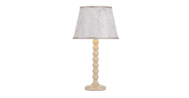 Spool Table Lamp Cream With Shade