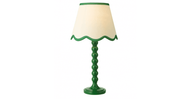 Där Lighting Spool Table Lamp Green With Shade