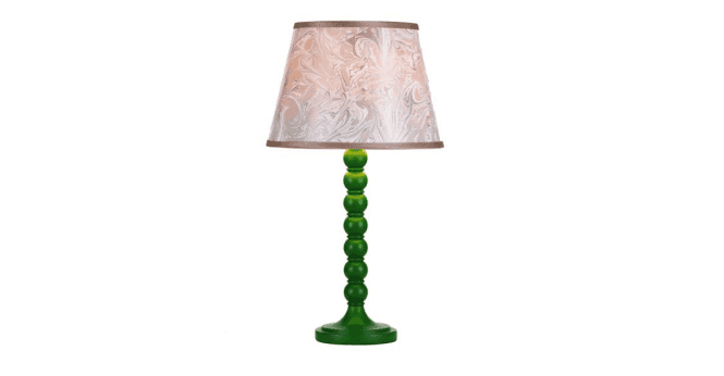 Där Lighting Spool Table Lamp Green With Shade