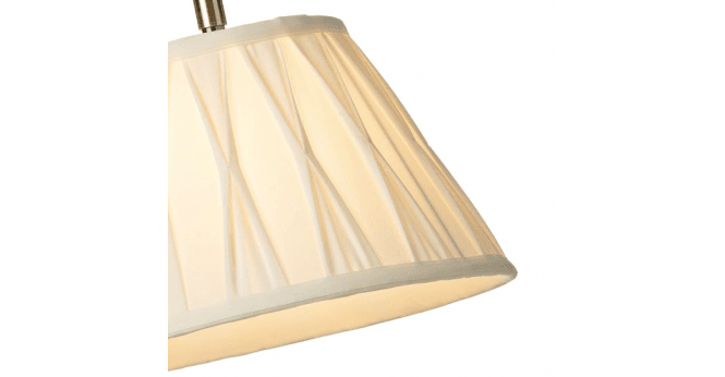 Där Lighting Suffolk Cream Faux Silk Tapered Drum Shade 25cm