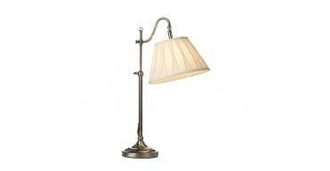 Suffolk Rise & Fall Table Lamp Antique Brass With Shade