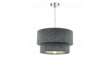 Suvan Easy Fit Tired Velvet Shade Dark Grey With Silver Lining