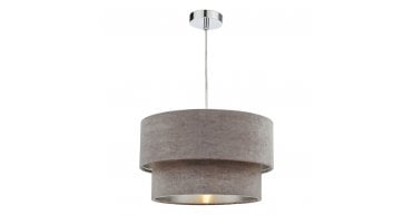 Suvan Easy Fit Tired Velvet Shade Mink With Silver Lining