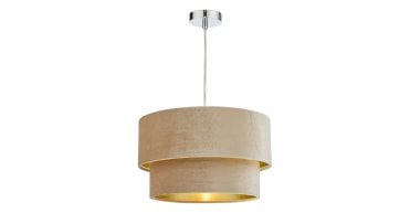 Suvan Easy Fit Tired Velvet Shade Taupe With Gold Lining