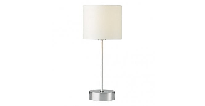 Där Lighting Suzie Touch Table Lamp Satin Chrome With Shade (Multipack)