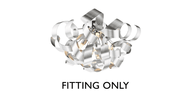 Där Lighting Swash 4 Light Flush Polished Chrome - Fitting Only