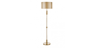 Sylvester Floor Lamp Antique Brass With Shade