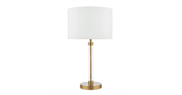 Sylvester Table Lamp Antique Brass and Glass Base Only