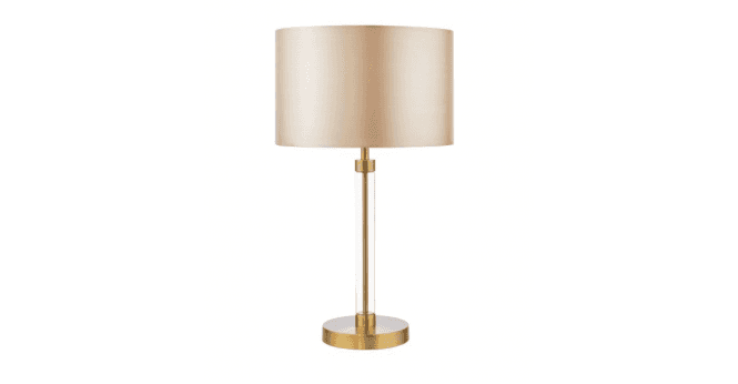 Där Lighting Sylvester Table Lamp Antique Brass With Shade