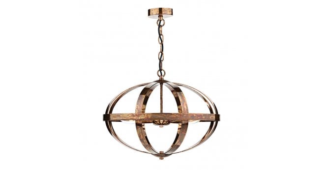 Där Lighting Symbol 3 Light Pendant Petrol Copper