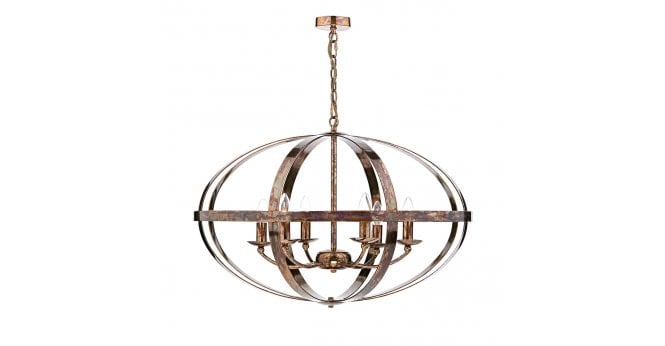 Där Lighting Symbol 6 Light Pendant Petrol Copper