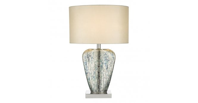 Där Lighting Syracuse Table Lamp Mercury Glass With Shade