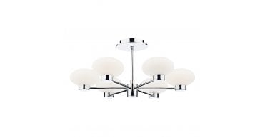 System 6 Light Semi Flush Polished Chrome