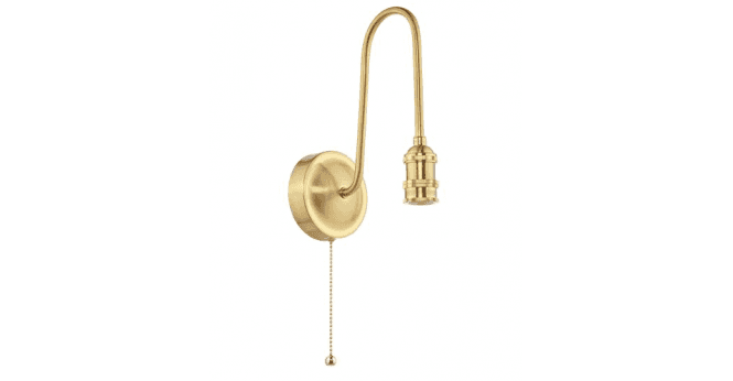 Där Lighting Tall Wall Light Natural Brass Bracket Only