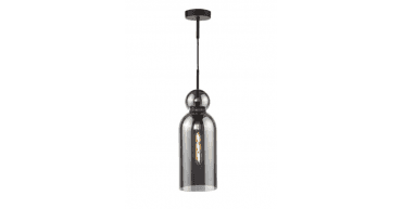 Tao Pendant Matt Black and Smoked Glass