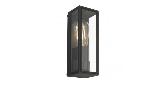 Där Lighting Taryn Outdoor Wall Light Matt Grey Glass IP65
