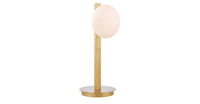 Där Lighting Tauri Table Lamp Matt Gold and Opal Glass