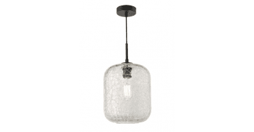 Tavia Pendant Matt Black and Glass