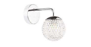 Teva Wall Light Polished Chrome and Faceted Acrylic IP44
