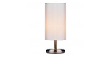 Tico Touch Table Lamp Satin Chrome With Shade