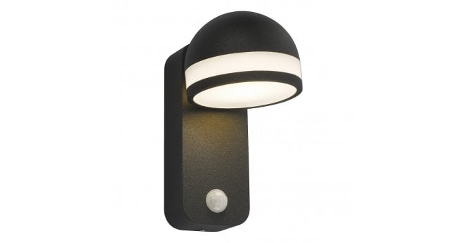Där Lighting Tien Outdoor Wall Light Adjustable Head Anthracite Sensor IP65 LED